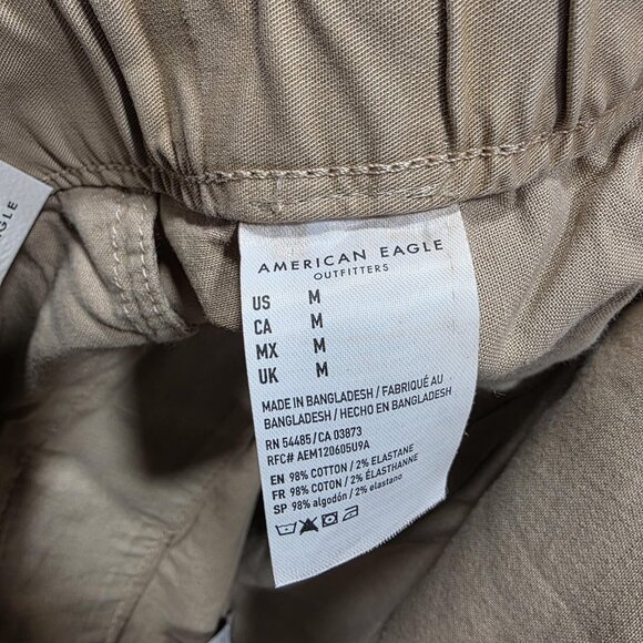 American Eagle Twill Jogger Pants Mens Medium Khaki Ne(X)t Level Flex Chino - Picture 6 of 11